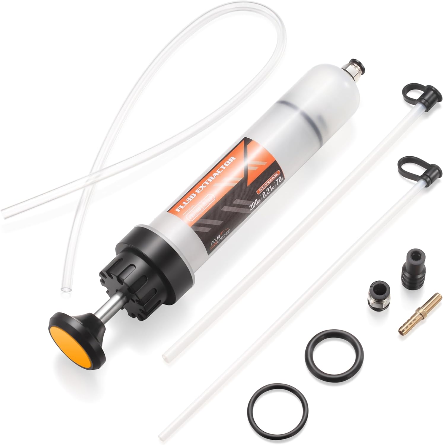 FOUR UNCLES 200cc Fluid Extractor & Fill Pump for Automotive Use - Oil Syringe with a 23