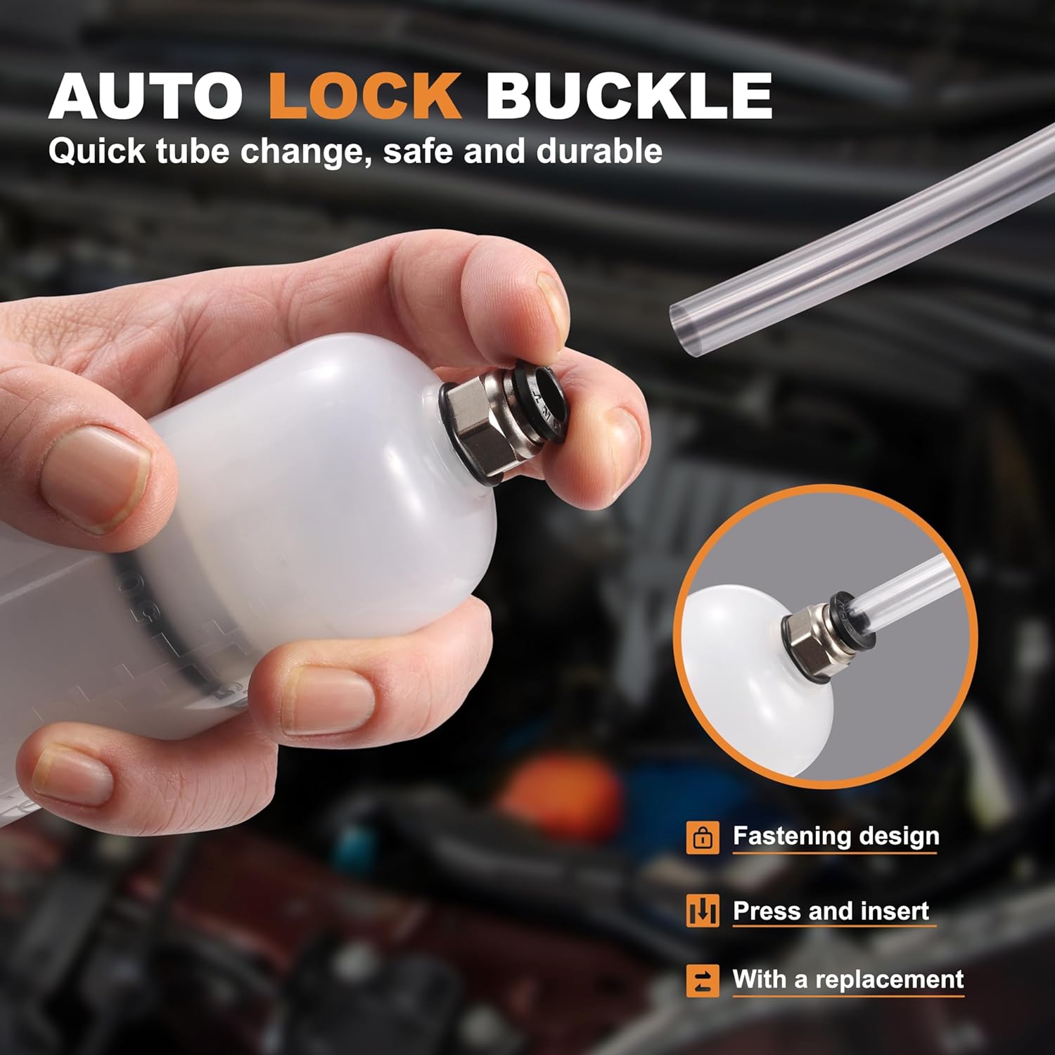 FOUR UNCLES 200cc Fluid Extractor & Fill Pump for Automotive Use - Oil Syringe with a 23