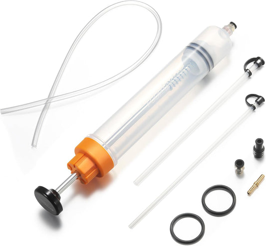 FOUR UNCLES 500CC Fluid Extractor & Filling Pump – 70cm Hose, 51'' Reach & Double-Sealed Design