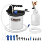 FOUR UNCLES 3L Pneumatic Brake Bleeder Kit – 1L Refill Bottle, EU/US Air Valves & 120'' Reach
