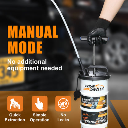 FOUR UNCLES 6.5L Manual Oil Extractor – Check Valve Brake Hose & Multi-Tube System