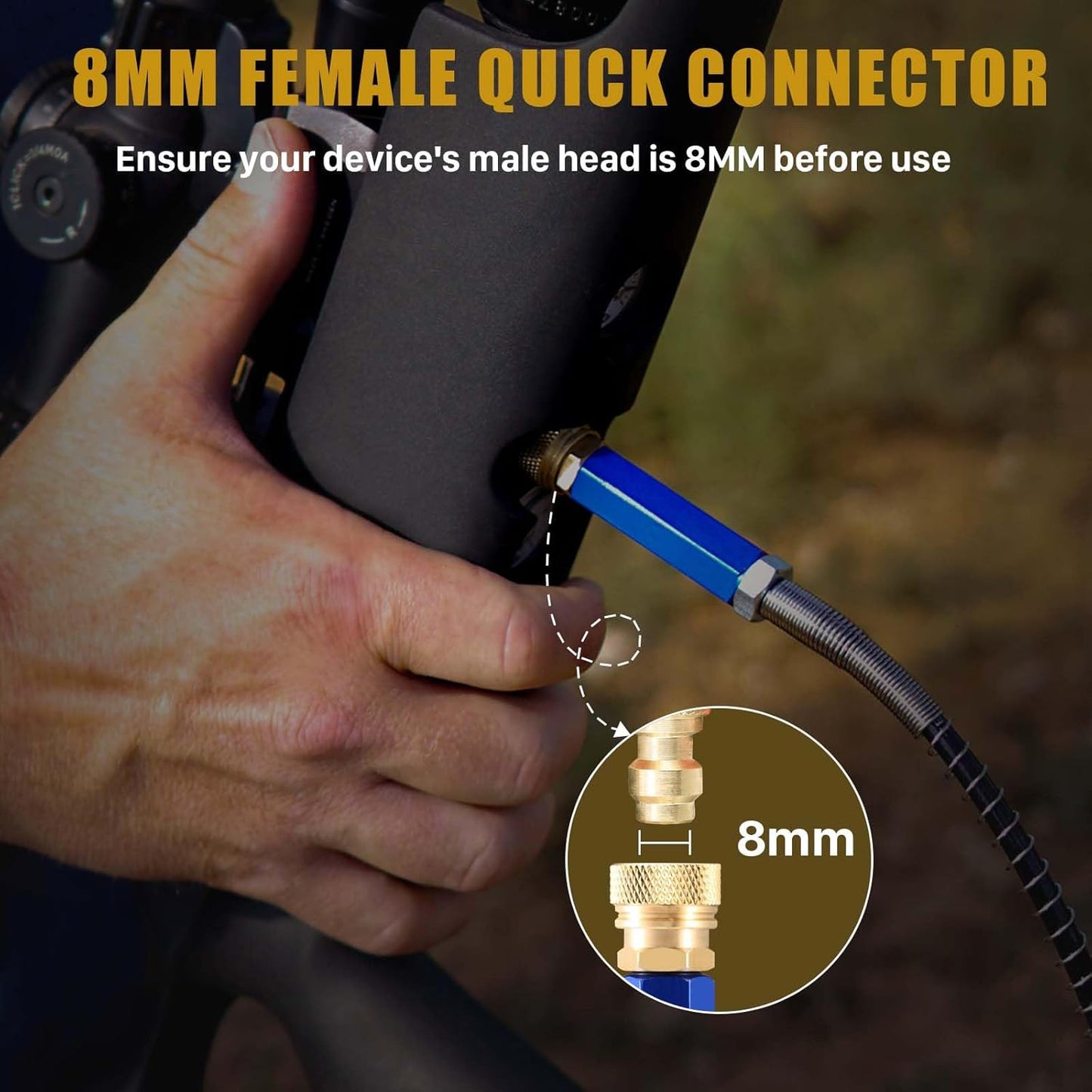 FOUR UNCLES PCP Hand Pump for Air Gun – 3 Stage 4500PSI/30MPA High Pressure Pump
