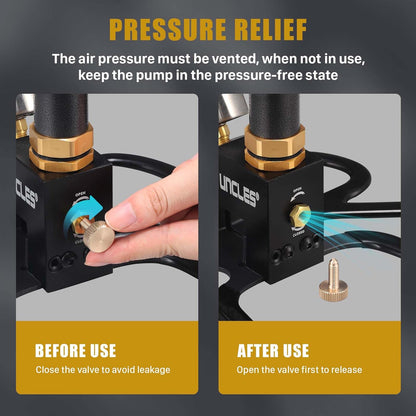 FOUR UNCLES PCP Hand Pump for Air Gun – 3 Stage 4500PSI/30MPA High Pressure Pump