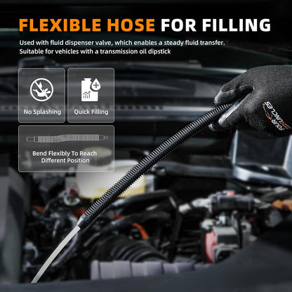 FOUR UNCLES 3L Transmission Fluid Transfer Pump Kit – Manual Pump with ATF Adapters & Quick Connect